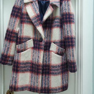 Kenneth Cole Plaid Driving coat